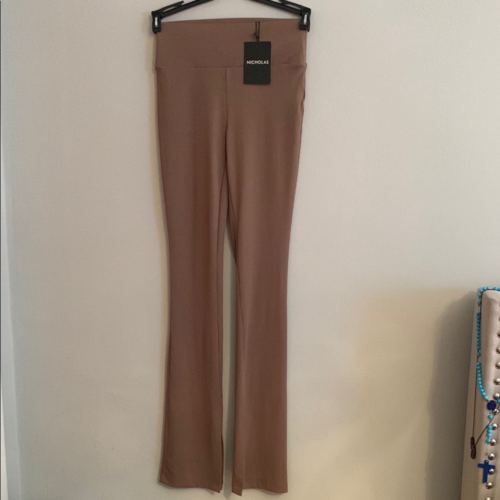 NICHOLAS Women's Flare Pants in Tan